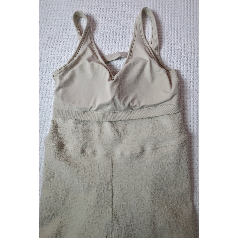 JoyLab Textured Seamless Unitard Womens Large Beige Fair Strappy Open Back - Picture 7 of 9